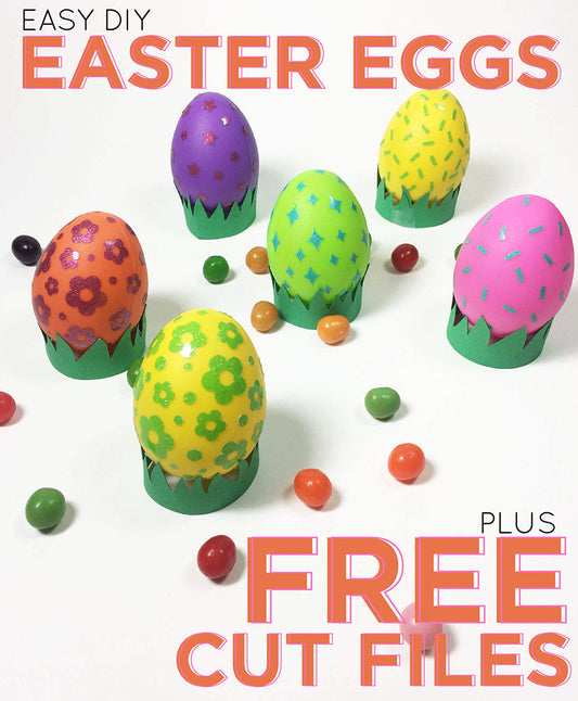 Cute + easy Easter eggs with our free cut files!