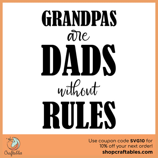 Free Grandpas Are Dads Without Rules SVG Cut File