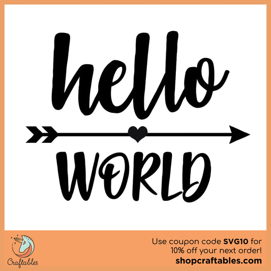 Free Hello World SVG Cut File