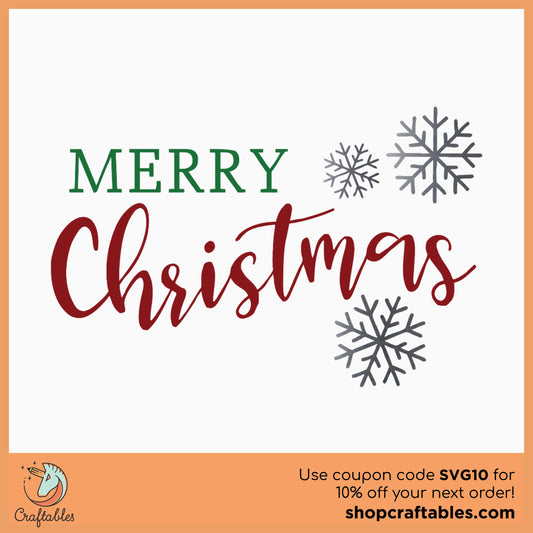 Free Merry Christmas SVG Cut File