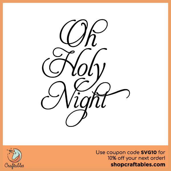 O Holy Night, Christmas Free Svg File - SVG Heart