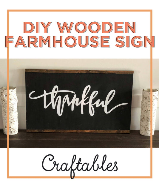 DIY Vinyl on Wood Double Sided Thanksgiving Sign