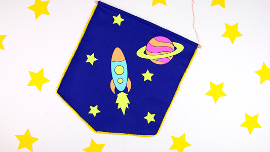 DIY Outer Space Room Decor with Glow in the Dark Heat Transfer Vinyl
