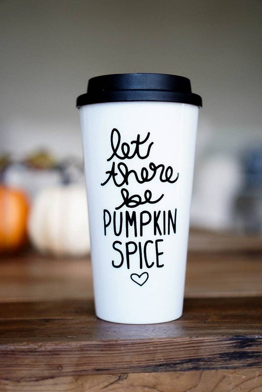 DIY Pumpkin Spice Tumbler Using Adhesive Vinyl on Plastic