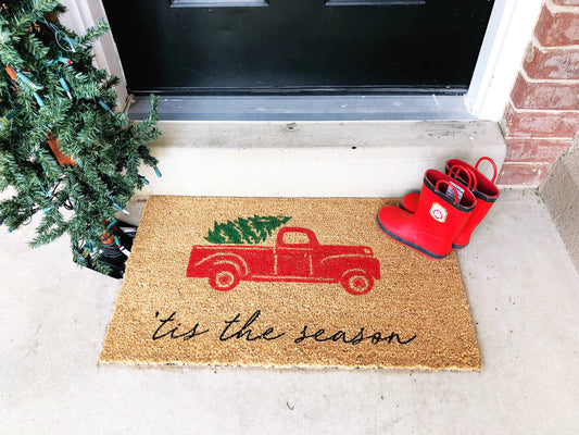 Holiday DIY: How to Make a Doormat Using Stencil Vinyl and Paint