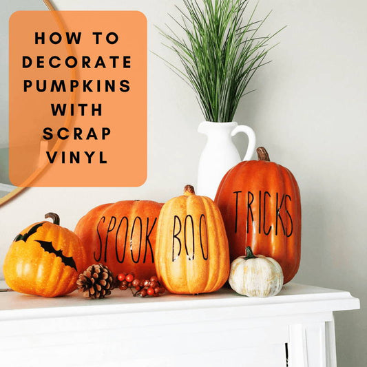 How to Decorate Pumpkins with Scrap Vinyl
