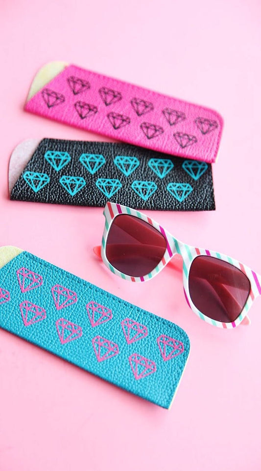 DIY Patterned Cases for Sunglasses: How to Apply Heat Transfer Vinyl on Leather