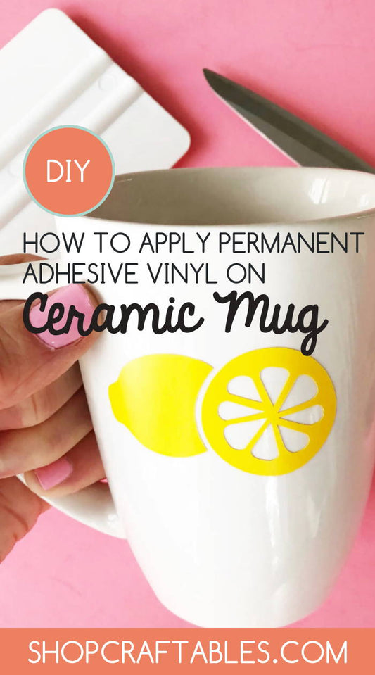 How To Prepare the Surface of a Ceramic Mug and Apply an Adhesive Vinyl Decal
