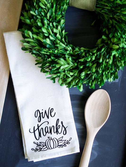 DIY Thanksgiving Tutorial: How to Use Heat Transfer Vinyl on Cotton Tea Towel