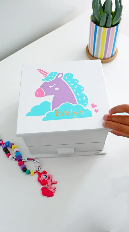 DIY Custom Vinyl Unicorn Jewelry Box