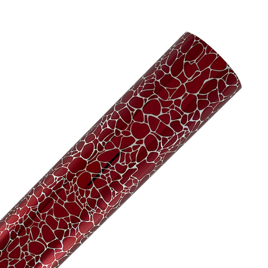 Red Broken Stone Holographic Adhesive Vinyl Rolls By Craftables