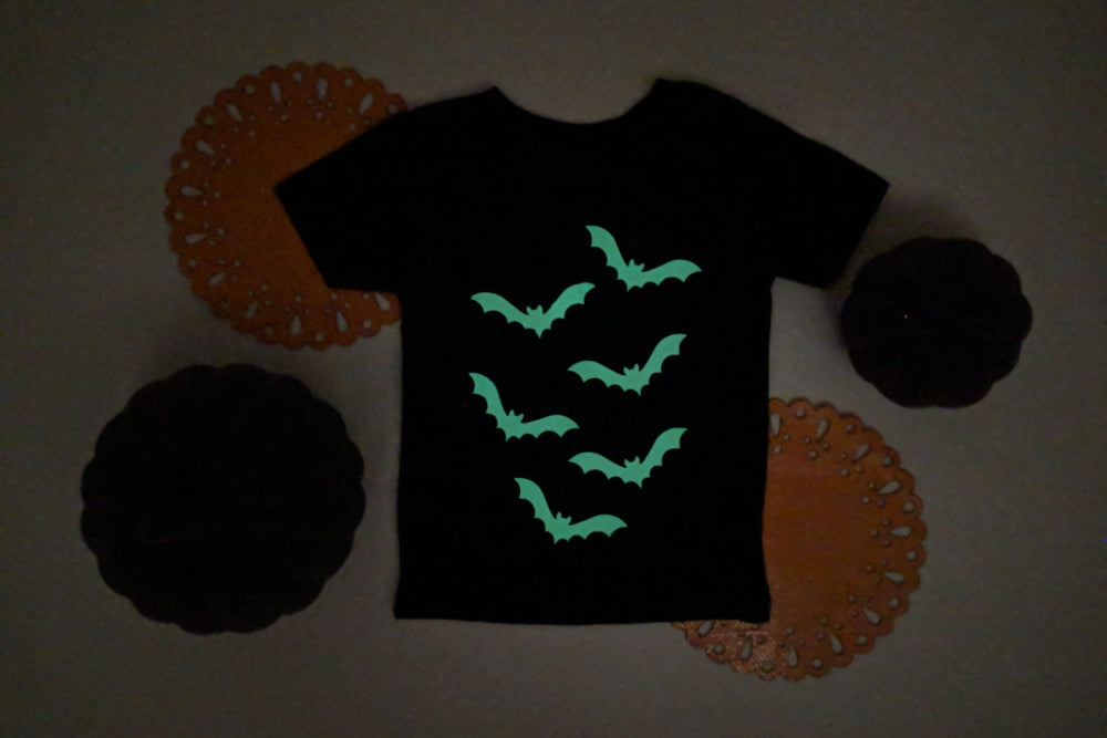 Neon Orange Glow in the Dark Heat Transfer Vinyl Sheets By Craftables