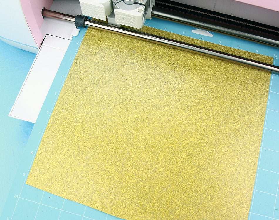 Light Gold Glitter Heat Transfer Vinyl Sheets By Craftables