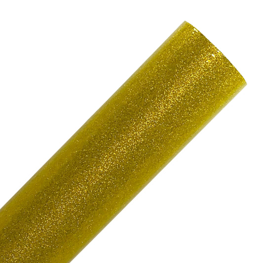 Yellow Transparent Glitter Adhesive Vinyl Rolls By Craftables