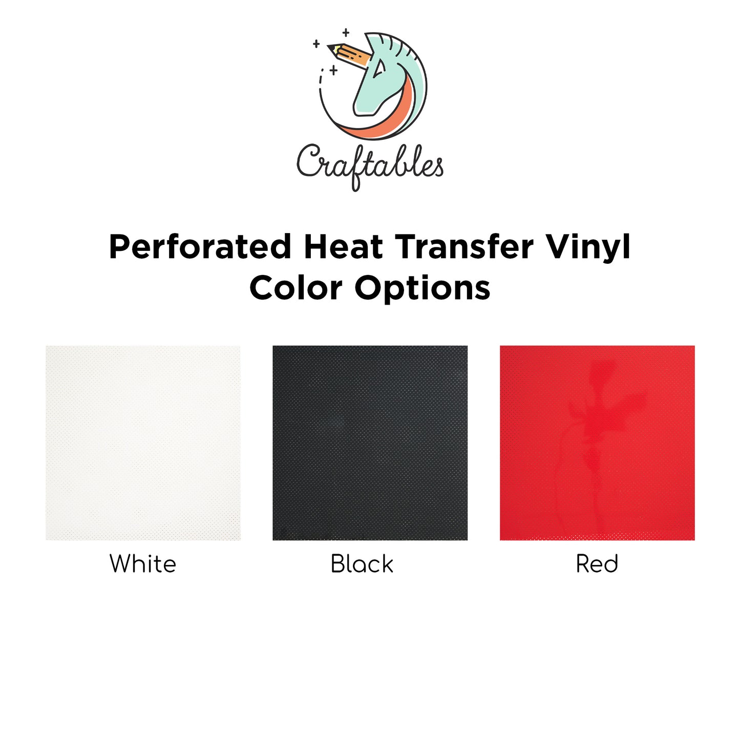 White Perforated Heat Transfer Vinyl Sheets By Craftables
