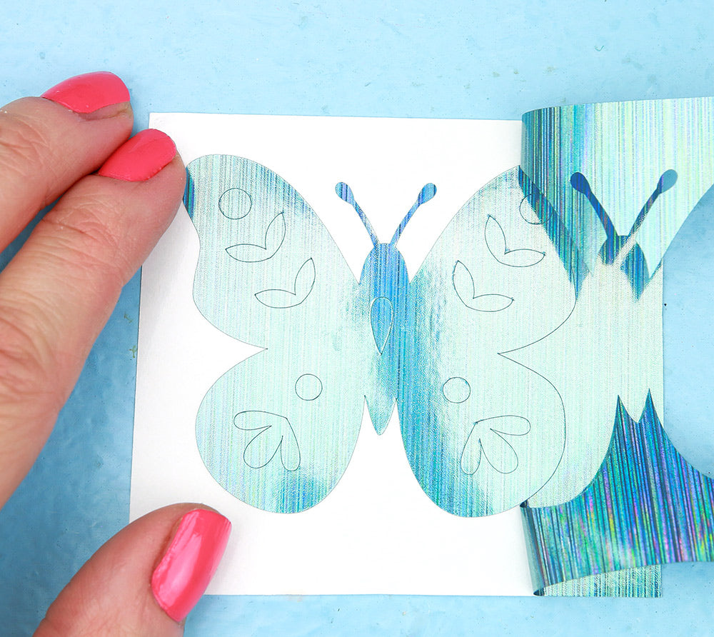 Blue Brushed Holographic Adhesive Vinyl Sheets By Craftables