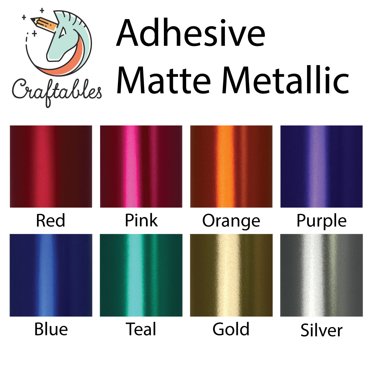 Silver Matte Metallic Adhesive Vinyl Sheets By Craftables