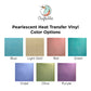 Green Pearlescent Heat Transfer Vinyl Sheets By Craftables