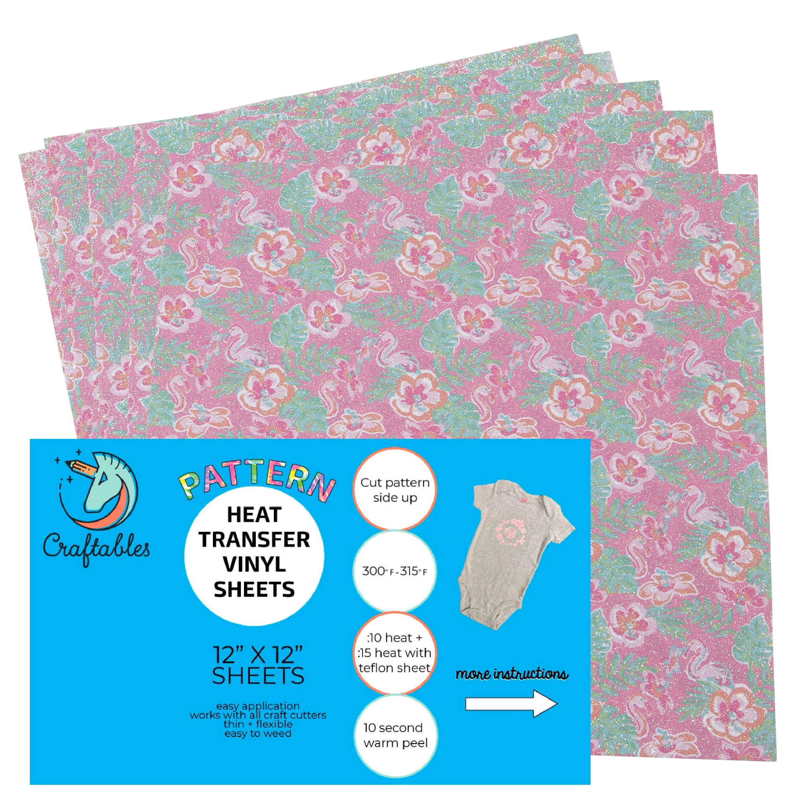 Lily Pulitzer Printed Glitter Pattern Heat Transfer Vinyl Sheets By Cr –  shopcraftables