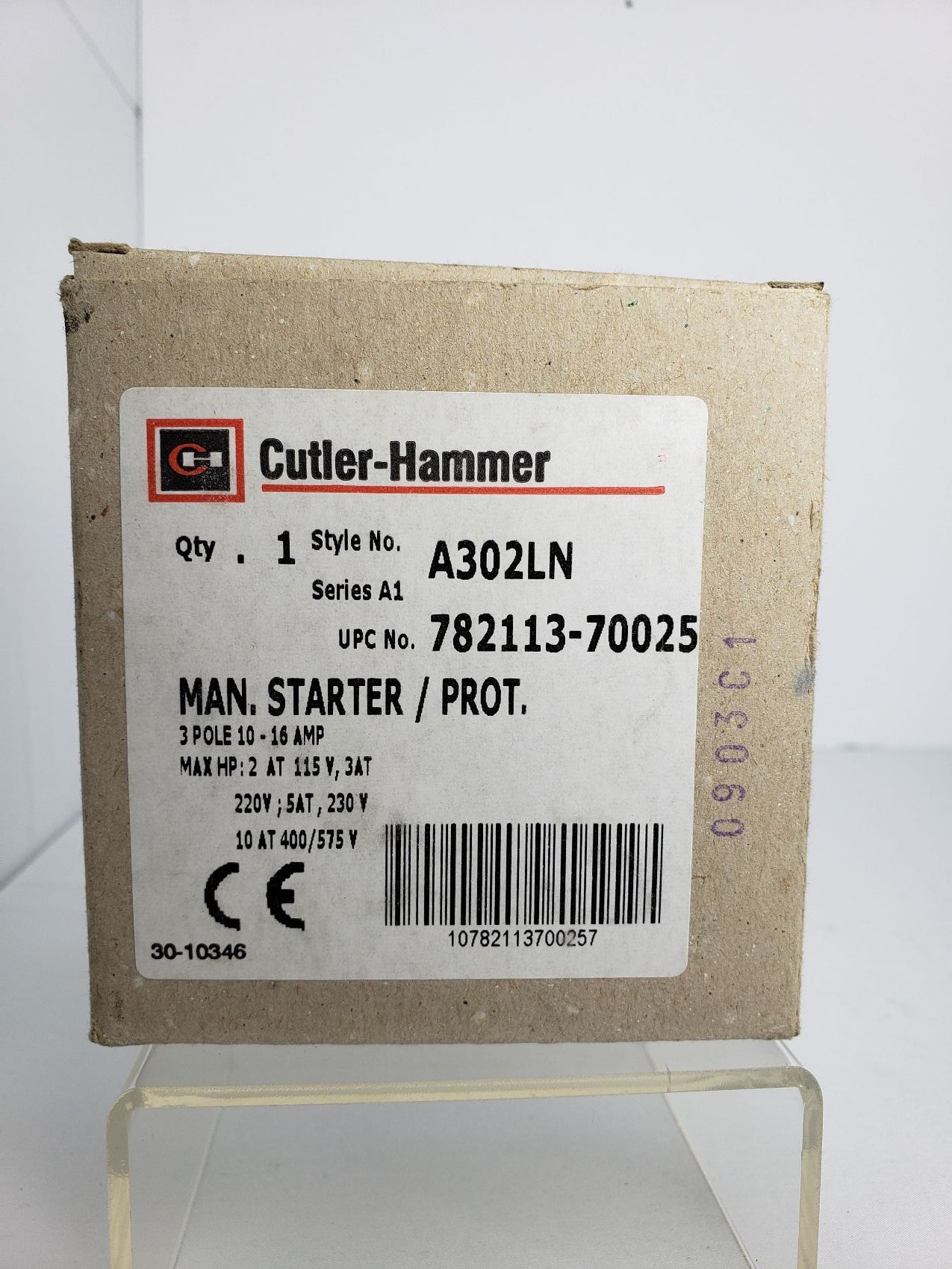Cutler-Hammer A302JN Industrial Control System | STARTER PROTECTOR, POLE 4 - 6.3 AMP 600 VOLT