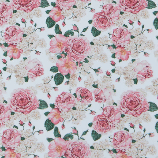 Rose Floral Printed Pattern Heat Transfer Vinyl Sheets By Craftables