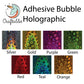 Orange Bubble Holographic Adhesive Vinyl Sheets By Craftables