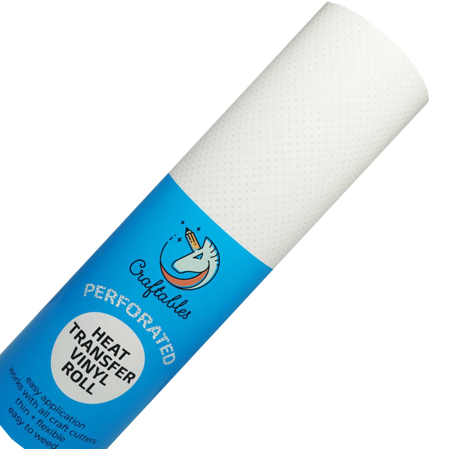 White Perforated Heat Transfer Vinyl Rolls By Craftables
