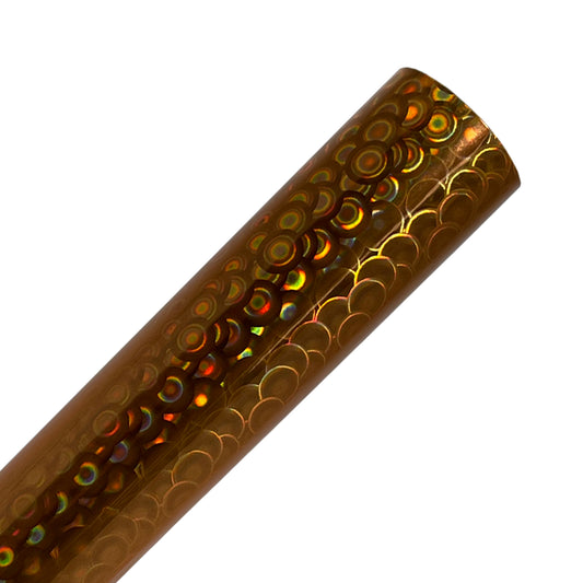 Orange Bubble Holographic Adhesive Vinyl Rolls By Craftables