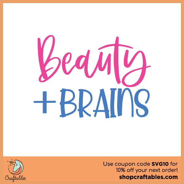 Free Beauty Brains SVG Cut File