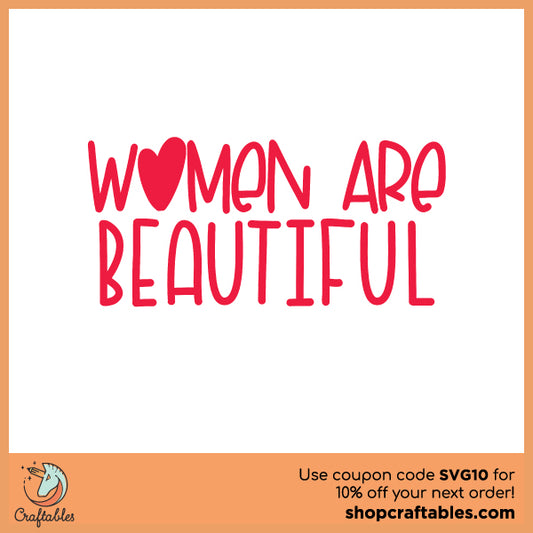 Free Women Are Beautiful SVG Cut File