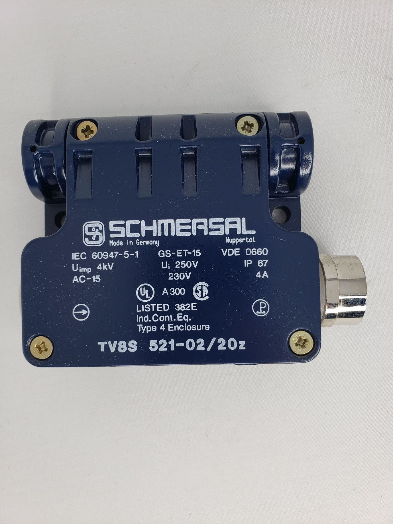 Schmersal TV8S 521-02 HINGE GUARD SAFETY SWITCH 4 AMP 230/250 V