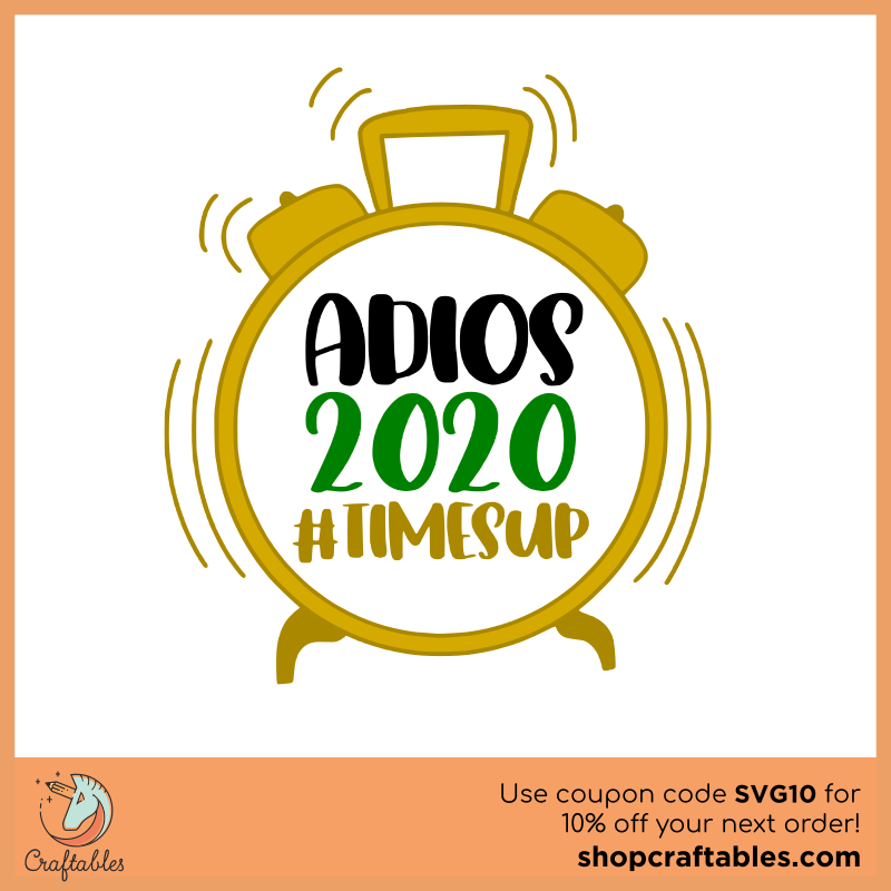 Free Adios 2020 SVG Cut File