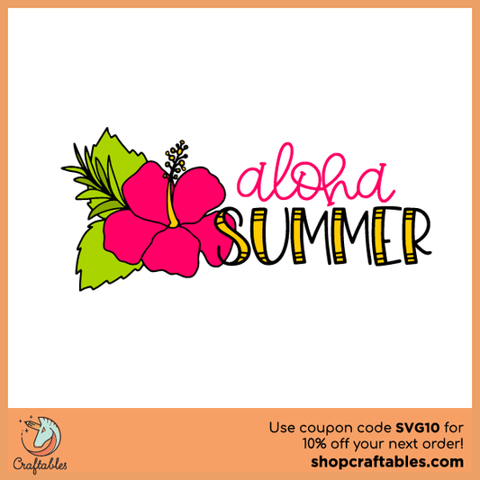 Aloha Summer Free SVG Cut File