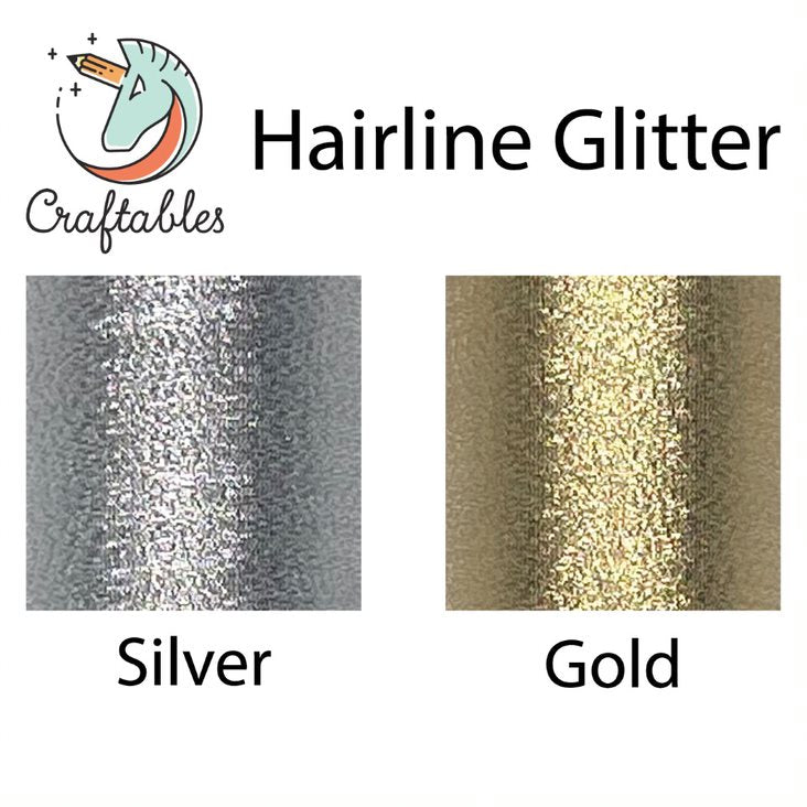 Silver Hairline Glitter Heat Transfer Vinyl Rolls By Craftables