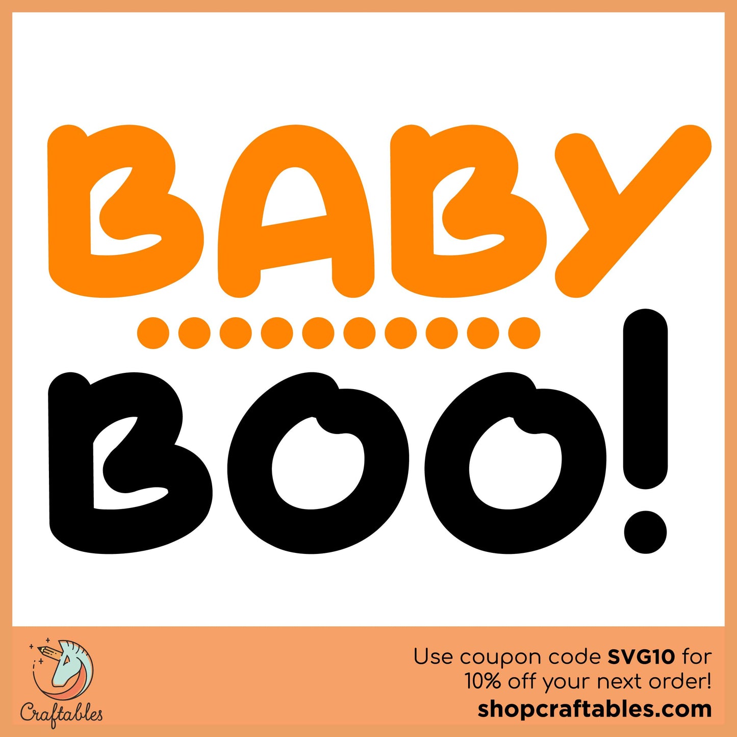 Free Baby Boo SVG Cut File