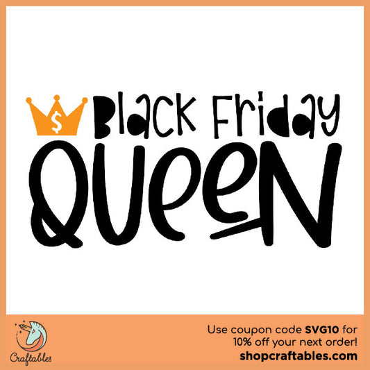Free Black Friday Queen SVG Cut File