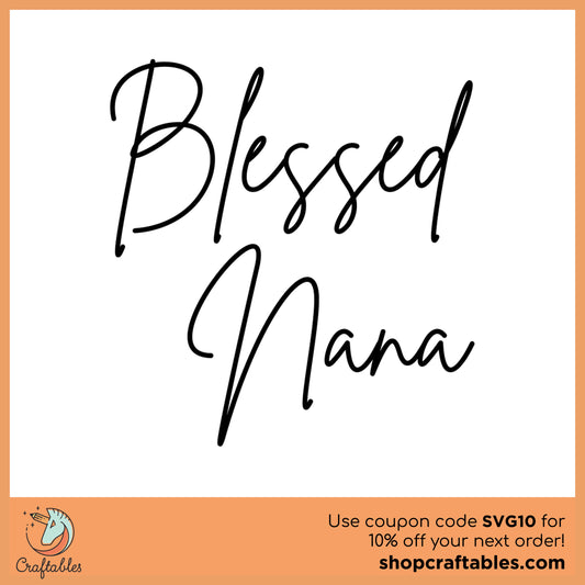 Free Blessed Nana SVG Cut File