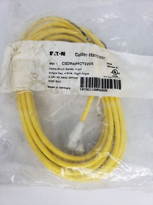 Eaton CSDR4A4CY2205 | 4-Wire Single End Photoelectric Sensor Cable, 4-Pin Micro Female Connector