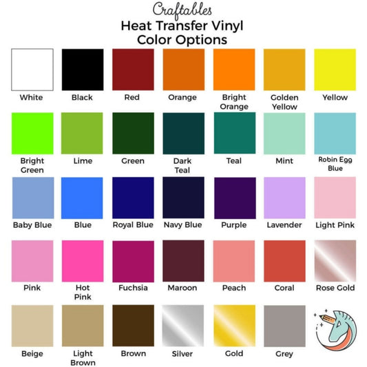 Craftables Black Glitter Heat Transfer Vinyl | HTV | 5 Sheets | Easy to Weed | Iron on Vinyl | for Silhouette Cameo, Cricut