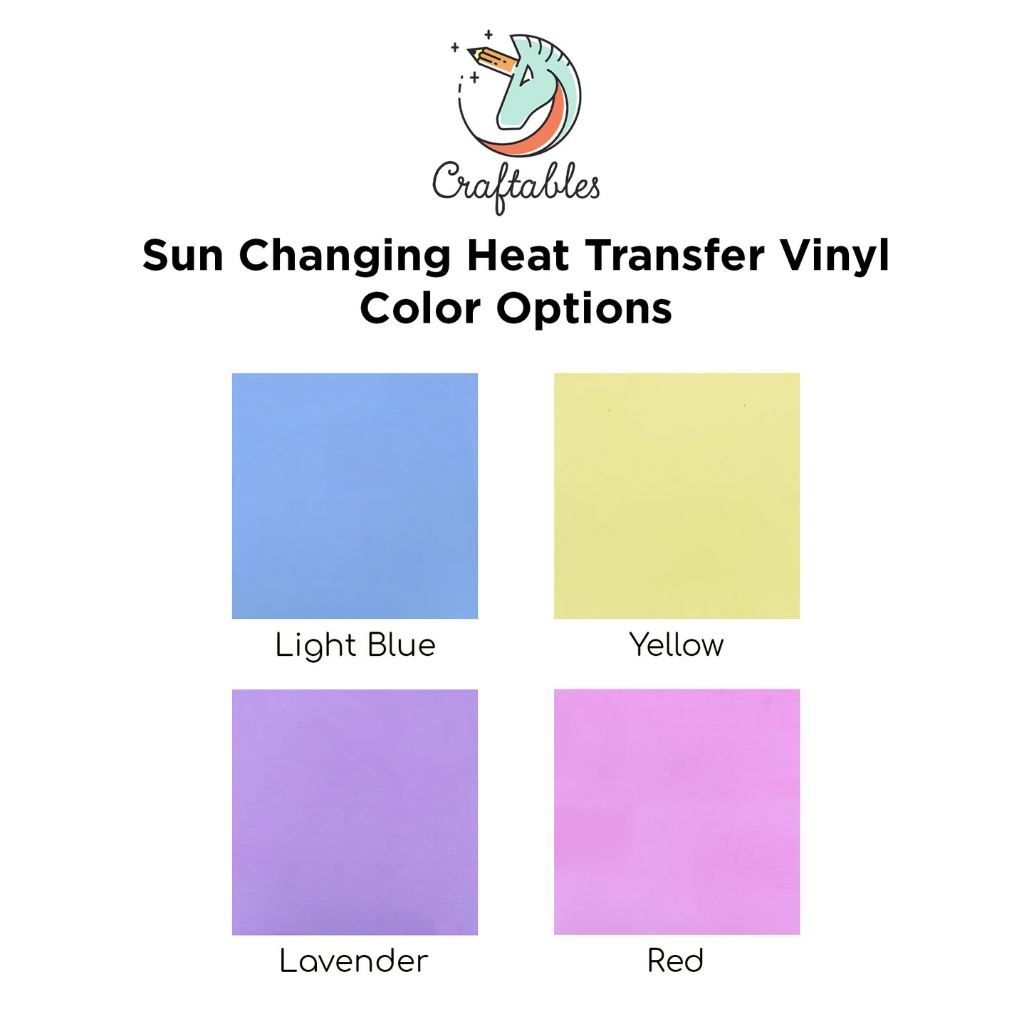 Light Blue Light Changing Heat Transfer Vinyl Sheets By Craftables