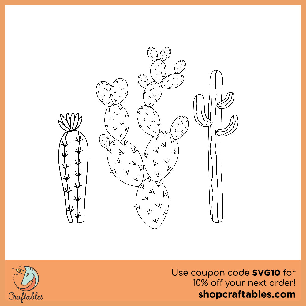 Free cacti theme svg cut files for Cricut, Silhouette, Illustrator, inkscape,t shirts