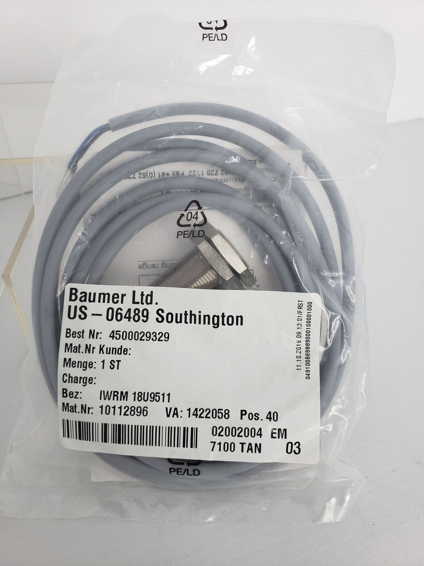 Baumer Analog Sensor IWRM 18U9501 IWRM18U9501 - 1PCS NEW
