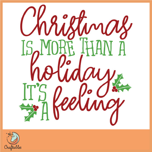 Free Christmas is a Feeling SVG Cut File