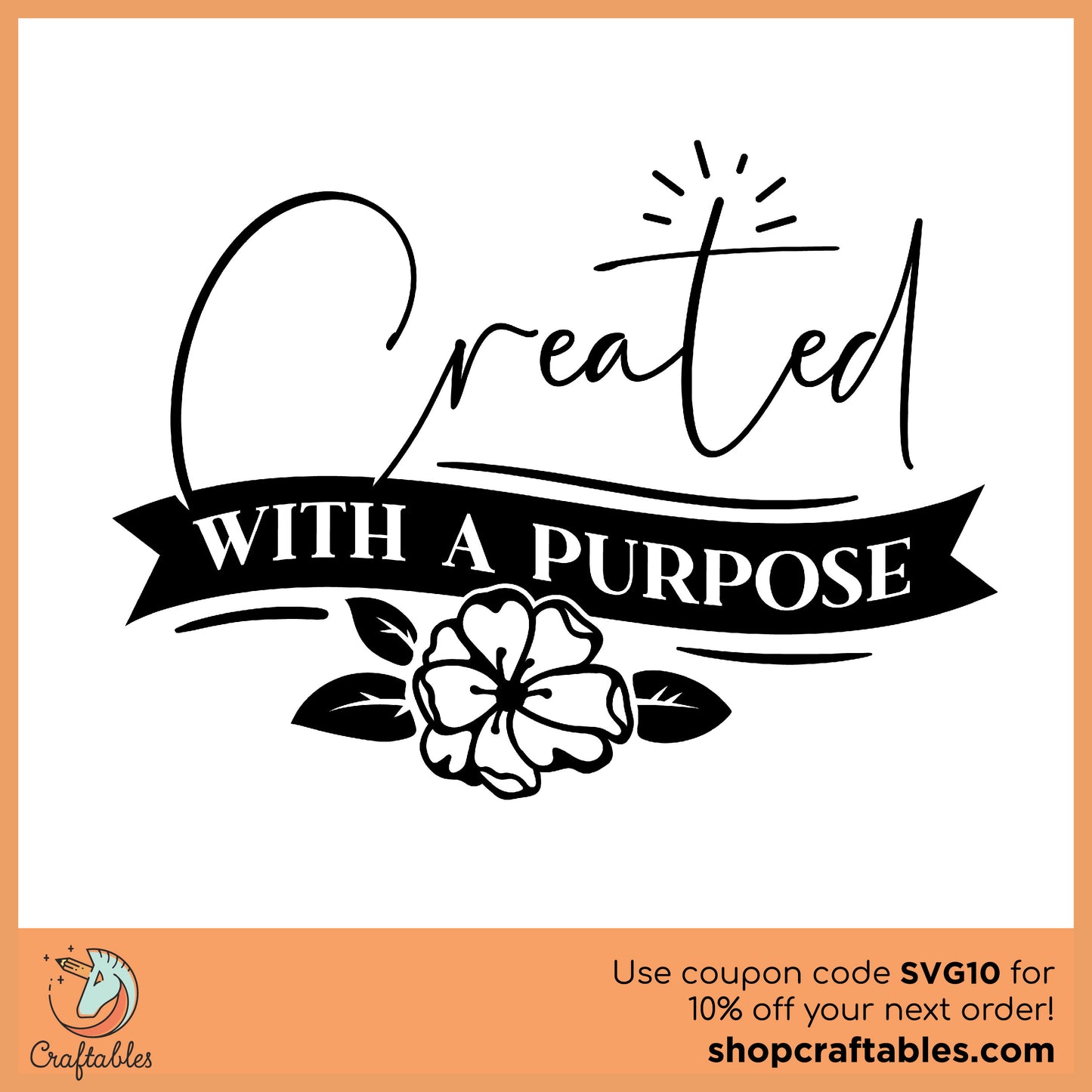Created With Purpose Free SVG Cut File