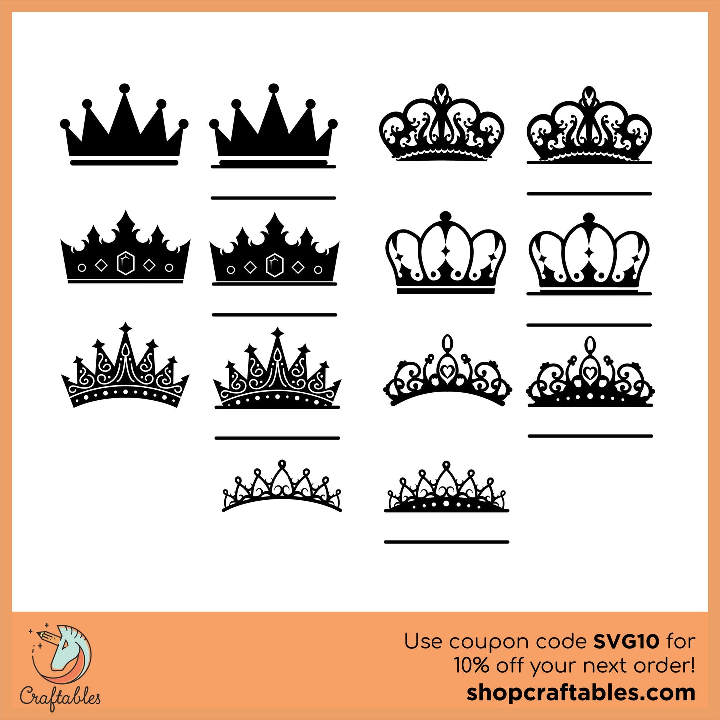 Free Crowns SVG Cut File