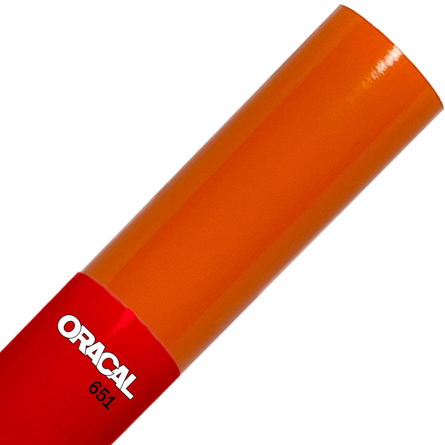 Oracal 651 Glossy Vinyl Rolls - Orange, 12 inch x 6 Foot