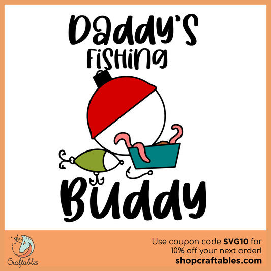Free Daddy's Fishing Buddy SVG Cut File