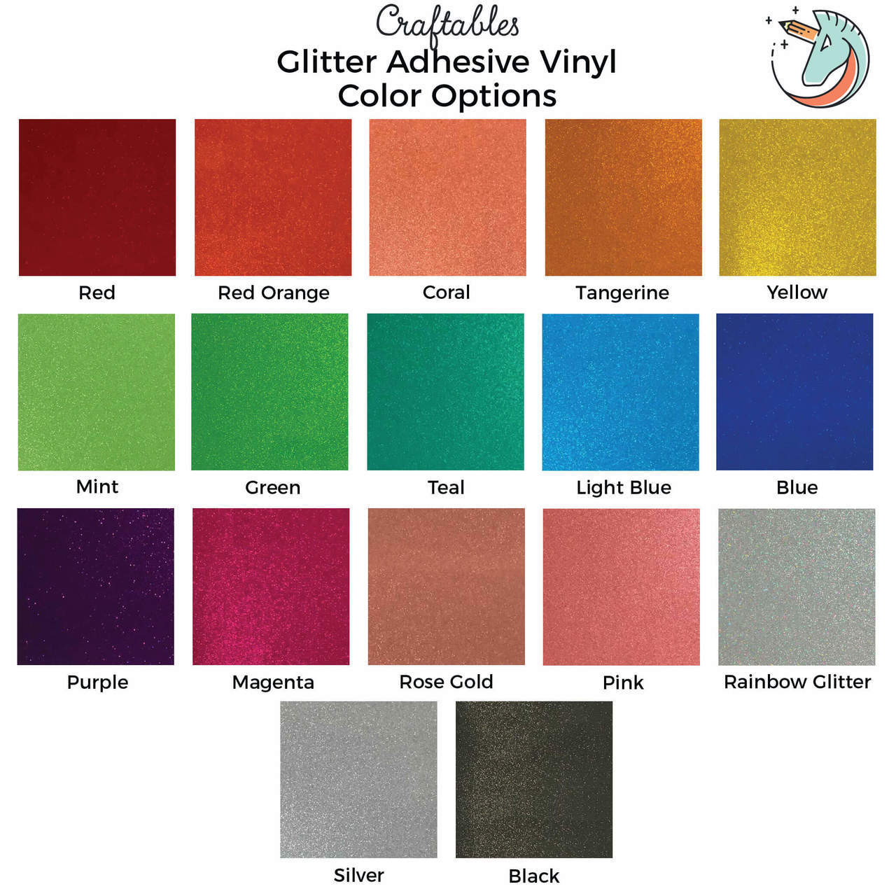 Pink Glitter Adhesive Vinyl Sheets By Craftables