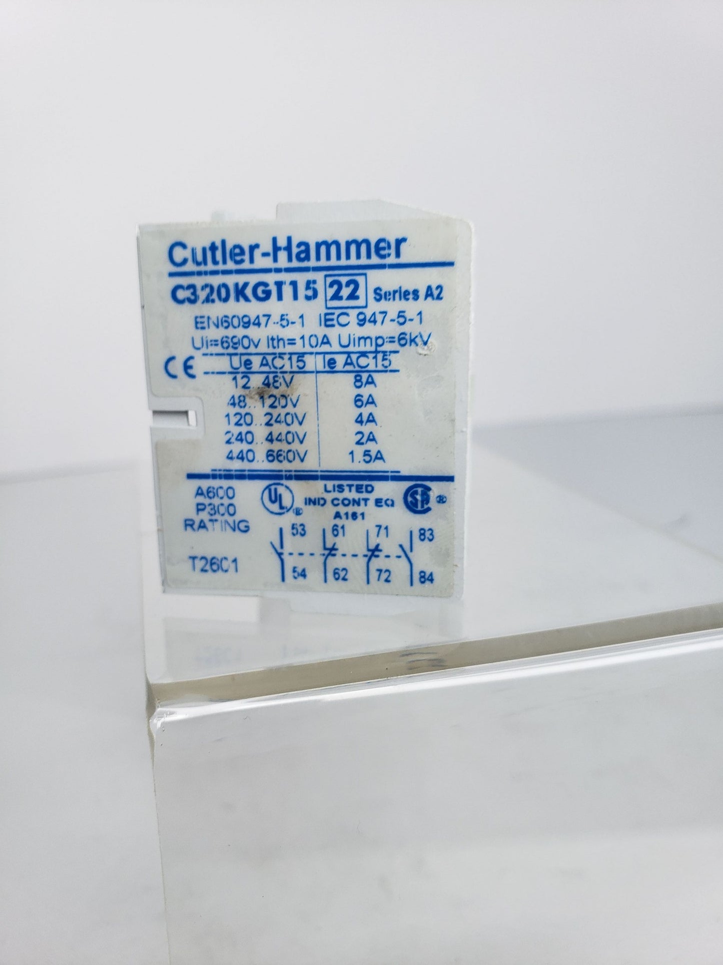 Eaton Cutler-Hammer Auxiliary Contacter C320KGT15 1 PCS New Condition