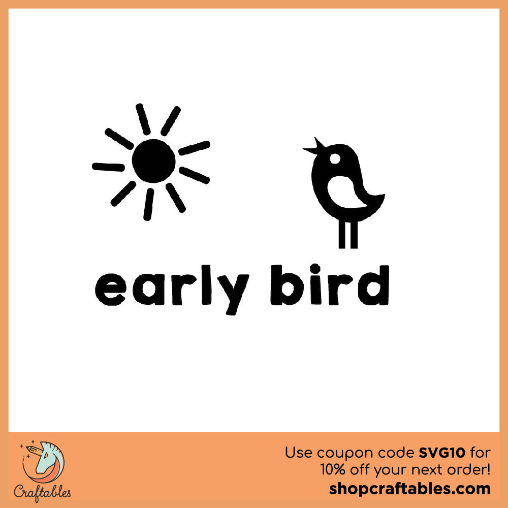 Free Early Bird SVG Cut File